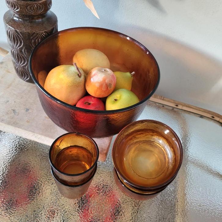 Geel Arcoroc Servies - Kommen, Schaal & Bekers, Huis en Inrichting, Woonaccessoires | Schalen en Manden, Gebruikt, Schaal, Rond