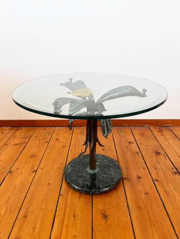 Vintage hollywood regency palm tafel beschikbaar voor biedingen
