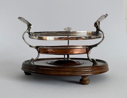 18e eeuws zilveren bordenwarmer. Zwolle 1770, Antiek en Kunst, Antiek | Goud en Zilver, Zilver, Ophalen of Verzenden