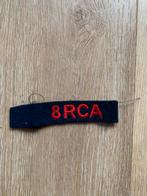 Straatnaam/ title 8RCA, Royal Canadian Artillery, Verzenden, Landmacht, Engeland, Embleem of Badge