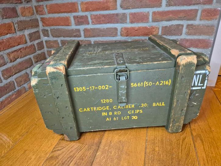 Originele houten munitiekist – Nederlands, Verzamelen, Militaria | Algemeen, Ophalen of Verzenden
