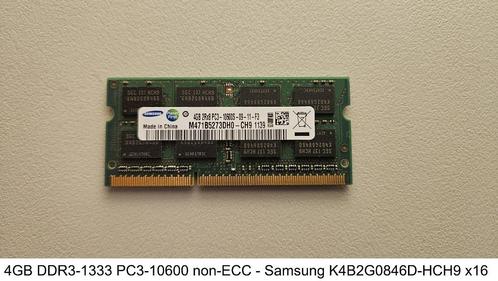 Vintage 204-pins DDR3 SODIMM (PC3-10600, PC3-12800), Computers en Software, RAM geheugen, Gebruikt, Laptop, 4 GB, DDR3, Verzenden