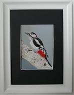 Grote bont specht, Antiek en Kunst, Kunst | Schilderijen | Modern, Ophalen of Verzenden