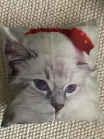 Kat kitten kerstmuts kerst print kussenhoes Nieuw kerstkrans, Ophalen of Verzenden, Nieuw, Vierkant