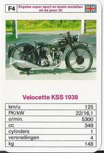 M24 motorkaartje velocette kss 1938 ( f4 ), Verzamelen, Ophalen of Verzenden, Zo goed als nieuw, Auto's