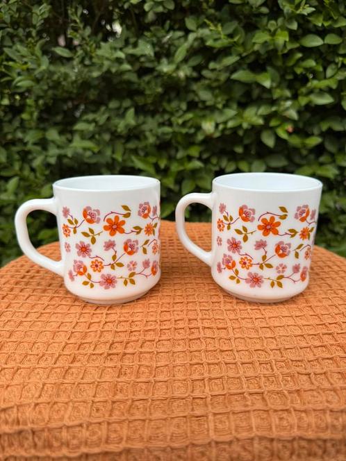 Vintage Arcopal Scania France mokken, Huis en Inrichting, Keuken | Servies, Ophalen of Verzenden