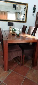 Eettafel met 6 stoelen, Ophalen, Zo goed als nieuw
