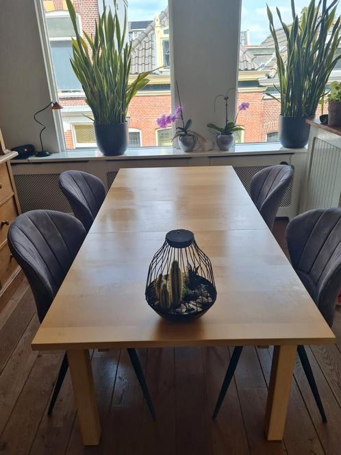 Uitschuifbare Eettafel Ikea, Huis en Inrichting, Tafels | Eettafels, Gebruikt, 50 tot 100 cm, 150 tot 200 cm, Vier personen, Rechthoekig