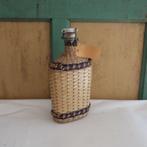 Fles veldfles origineel Frankrijk gevlochten 27,5 cm hoog, Antiek en Kunst, Curiosa en Brocante, Ophalen of Verzenden