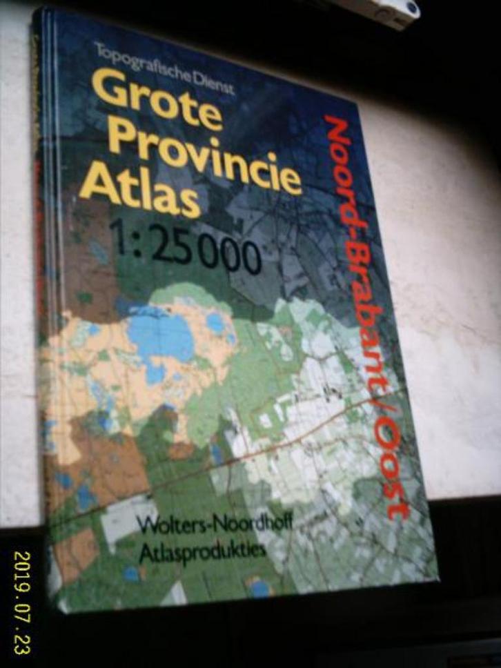 Grote Provincie Atlas Noord-Brabant (Oost)., Boeken, Atlassen en Landkaarten, Zo goed als nieuw, Landkaart, Nederland, 1800 tot 2000