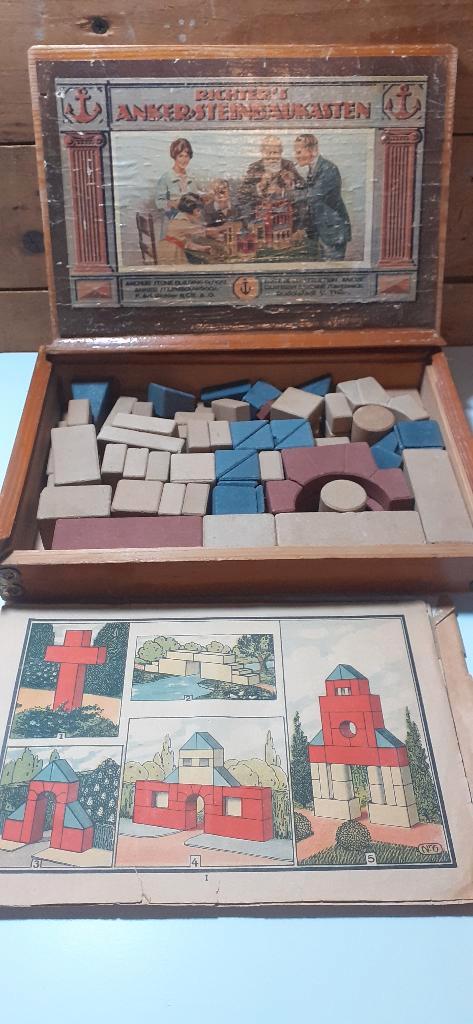 Antieke Richter's Anker-Steinbaukasten box nr 4, Antiek en Kunst, Antiek | Speelgoed, Ophalen of Verzenden