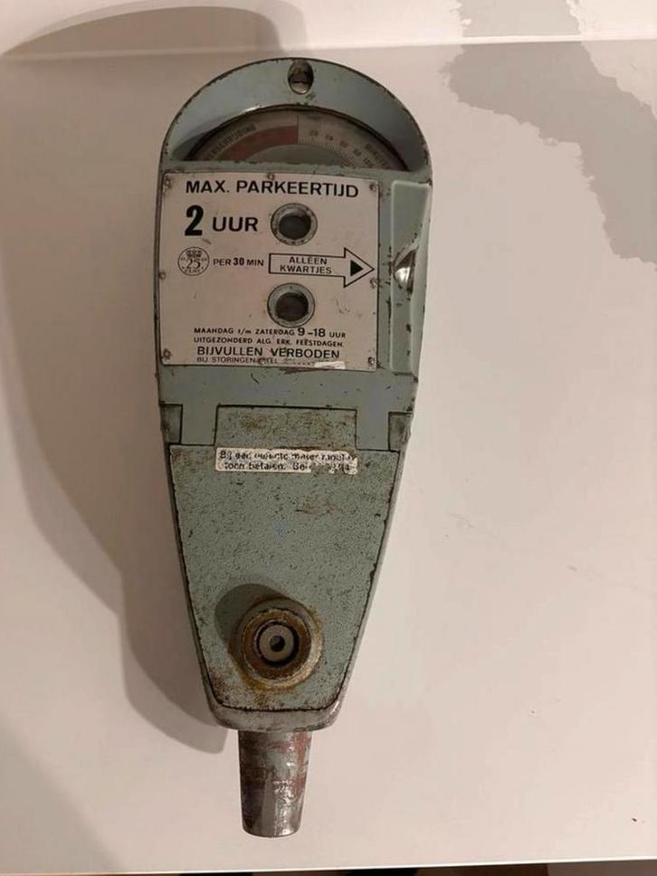 Drie parkeermeters vintage setje, Verzamelen, Merken en Reclamevoorwerpen, Gebruikt, Gebruiksvoorwerp, Verzenden
