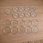 Kristallen onderzetters 19 stuks + extra, Ophalen of Verzenden, Zo goed als nieuw, Glas of Kopje