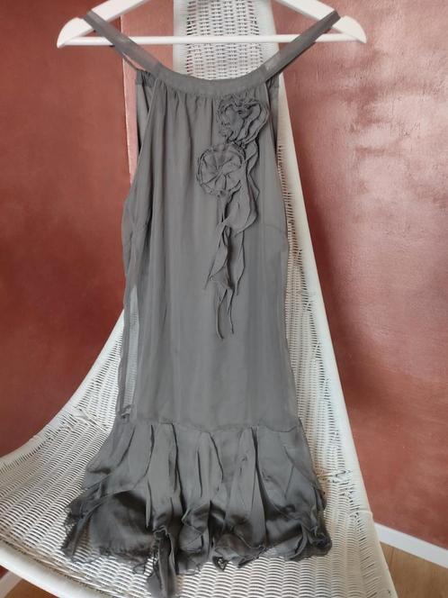 Vila - Jurk feestelijk grijs - mt xs, Kleding | Dames, Jurken, Gedragen, Maat 34 (XS) of kleiner, Grijs, Verzenden