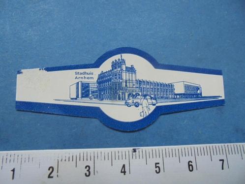 Oude sigarenband afbeelding Stadhuis in ARNHEM, Verzamelen, Rookartikelen, Aanstekers en Luciferdoosjes, Zo goed als nieuw, Sigarenbandjes