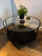 Salontafel glas, zwart/bruin omkeerbaar, Huis en Inrichting, Tafels | Salontafels, Ophalen, 100 tot 150 cm, 50 tot 100 cm, Minder dan 50 cm