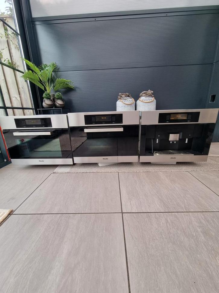 Luxe Miele set koffiemachine combi oven magnetron, stoomoven, Witgoed en Apparatuur, Ovens, Zo goed als nieuw, Inbouw, Oven met grill