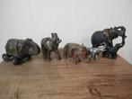 5 Olifant Beeldjes van  Brons Tin Hout Aluminium Kunststof, Ophalen of Verzenden, Zo goed als nieuw, Dier