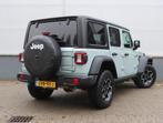 Jeep Wrangler Unlimited 4xe 380pk Rubicon (Winterpakket/NAV/, Auto's, Jeep, Gebruikt, 4 cilinders, Blauw, Bedrijf