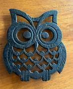 Vintage Gietijzer uil onderzetter, Ophalen of Verzenden, Gebruikt, Rvs