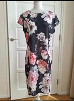 Zwarte bloemenjurk - Maat XL, Zwart, Maat 46/48 (XL) of groter, Nieuw, Ophalen of Verzenden