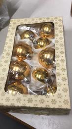 Vintage kerstballen goud, Diversen, Kerst, Ophalen of Verzenden, Gebruikt