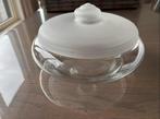 Vintage Glazen Koektrommel met Deksel, Ophalen of Verzenden, Zo goed als nieuw