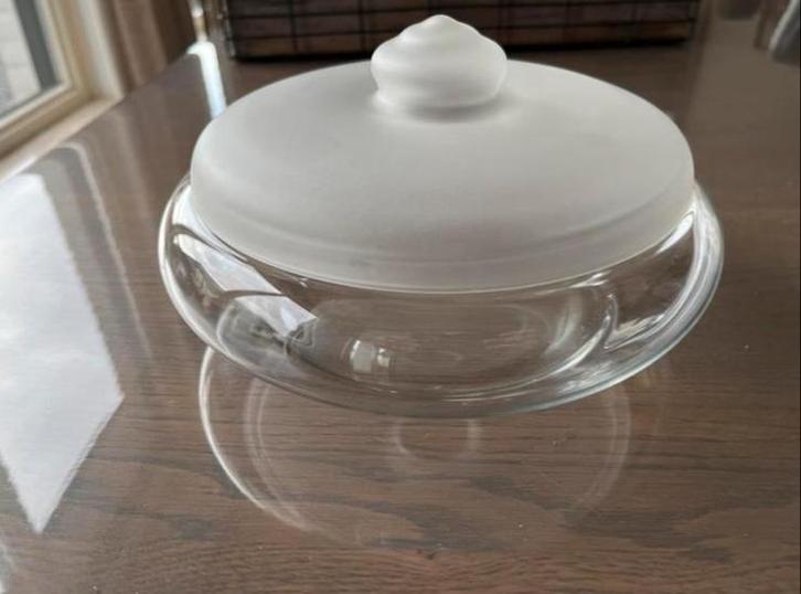 Vintage Glazen Koektrommel met Deksel, Huis en Inrichting, Keuken | Keukenbenodigdheden, Zo goed als nieuw, Ophalen of Verzenden