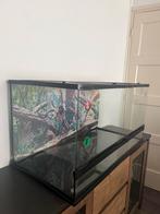 Double door terrarium 91x46x46cm met lamp en verwarmde lamp, Dieren en Toebehoren, Reptielen en Amfibieën | Toebehoren, Ophalen of Verzenden