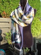 HERMES Paris Sjaal blauwtinten Origineel afm. 1.70x87 cm, Maat 46/48 (XL) of groter, Nieuw, Ophalen of Verzenden, Sjaal