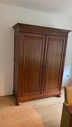 Antieke houten kast met legplanken en lades (140 breed), Ophalen