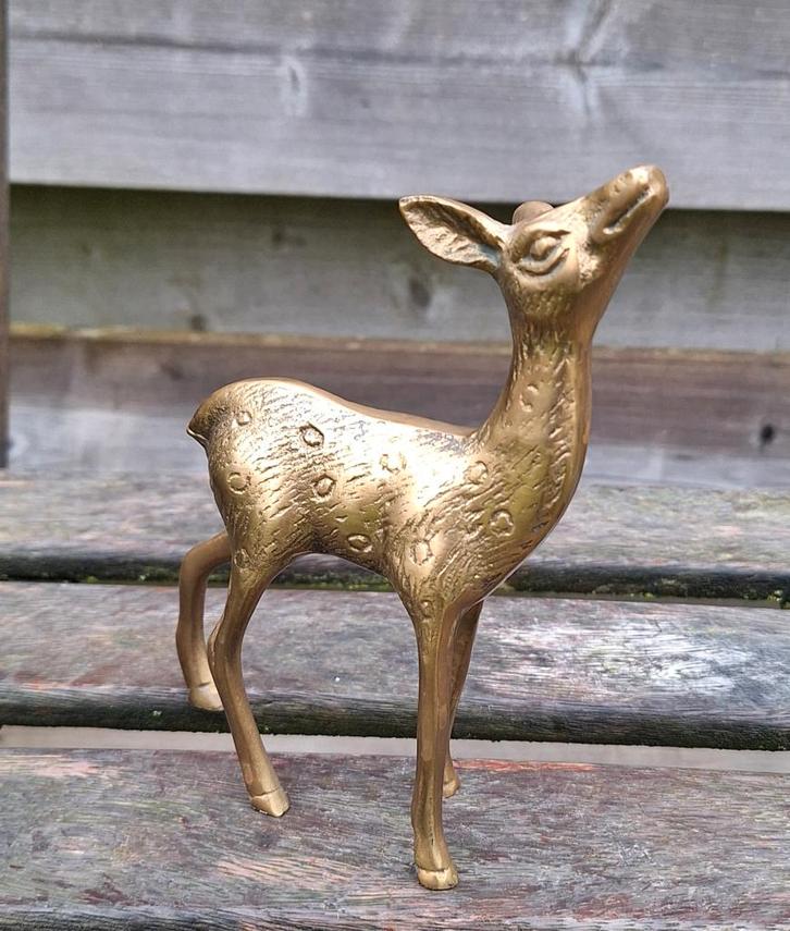 Prachtig vintage messing hert., Verzamelen, Retro, Huis en Inrichting, Ophalen of Verzenden