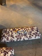 Lampetstel met bloemendecor paars/aubergine, Antiek en Kunst, Antiek | Keramiek en Aardewerk, Ophalen of Verzenden