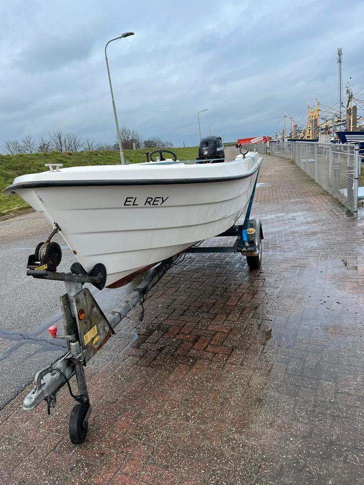 Te koop ryds 435 met 25pk Mercury, Watersport en Boten, Vis- en Consoleboten, Zo goed als nieuw, 10 tot 30 pk, 3 tot 6 meter, Benzine