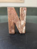 Houten letter N antiek look, Antiek en Kunst, Ophalen of Verzenden