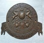 Antieke brons decoratieve plaquette met Britse Koninklijke, Ophalen of Verzenden, Brons