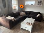 Bruine hoekbank en evt salontafel GRATIS, Ophalen, Gebruikt
