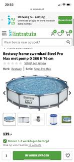 Groot Zwembad Bestway 366 x 76, Gebruikt, Minder dan 80 cm, Rond, 300 cm of meer