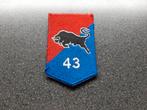 43 Gemechaniseerde  Brigade   - KL -  75 X 46mm., Ophalen of Verzenden, Landmacht, Nederland, Embleem of Badge
