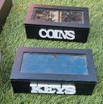 2 kistjes doosjes voor sleutels en geld. Coins keys opberge, Ophalen of Verzenden, Gebruikt