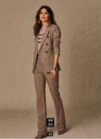 JOSH V - Krijtstreep pantalon maat XS - Nieuw €119 - JOSHV, Kleding | Dames, Nieuw, Beige, Lang, Maat 34 (XS) of kleiner