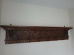 Antieke kapstok houtsnijwerk 139 cm 6 haken, Ophalen of Verzenden, Zo goed als nieuw