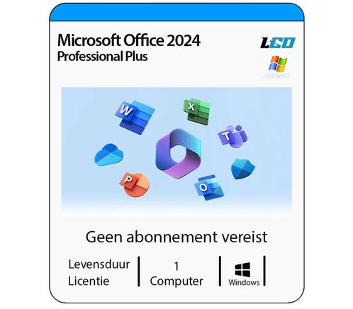 Microsoft Office 2024 Professional Plus Origineel | NL, Computers en Software, Office-software, Nieuw, Windows, Access, Excel