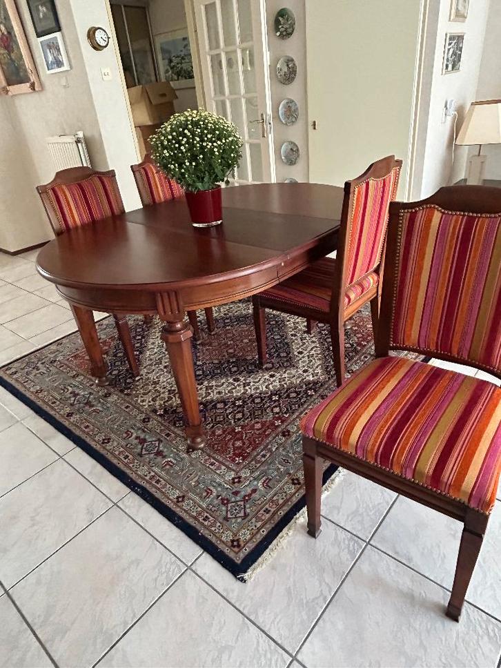 Eethoek, Huis en Inrichting, Tafels | Eettafels, Zo goed als nieuw, 100 tot 150 cm, 150 tot 200 cm, Vier personen, Rond, Overige materialen