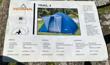 Trail 3 Sierra tent nieuw vaste prijs  beschikbaar voor biedingen