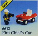 Lego Town Classic Town Fire 6612 Fire Chief's Car, Ophalen of Verzenden, Zo goed als nieuw, Complete set, Lego