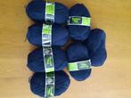 7 Bollen zuiver scheerwol 700 Grs. Jumper wol marineblauw, Ophalen of Verzenden, Nieuw, Breien of Haken, Wol of Garen