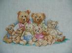 Borduurwerk "Berenfamilie", Ophalen of Verzenden, Gebruikt, Handborduren, Onderdeel of Toebehoren