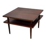 Vintage Salontafel vierkant in rosewood jaren 60 design, Huis en Inrichting, Tafels | Salontafels, Gebruikt, 50 tot 100 cm, Vintage