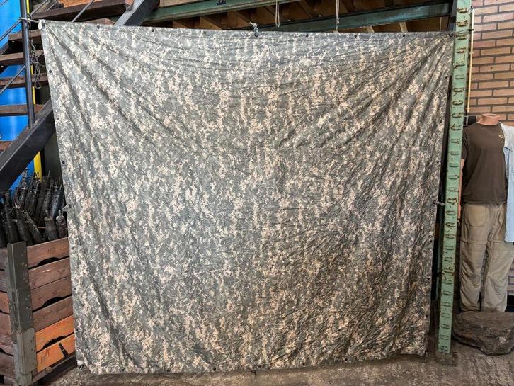 US Army tarp / tarpaulin reversible ACU, Caravans en Kamperen, Kampeeraccessoires, Zo goed als nieuw, Verzenden